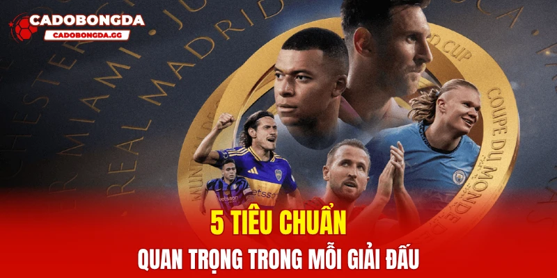 5 tiêu chuẩn quan trọng trong mỗi giải đấu