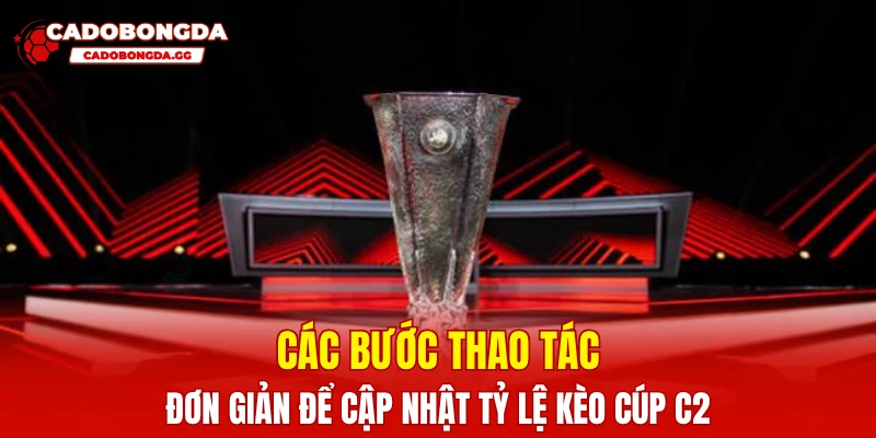 Các bước thao tác đơn giản để cập nhật tỷ lệ kèo cúp C2