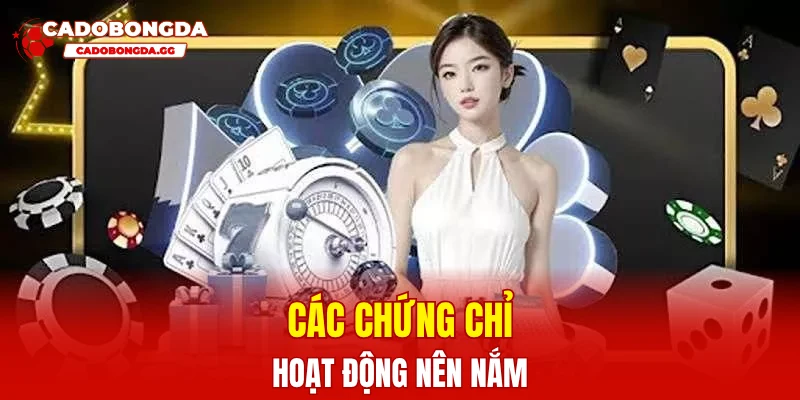 Các chứng chỉ hoạt động nên nắm