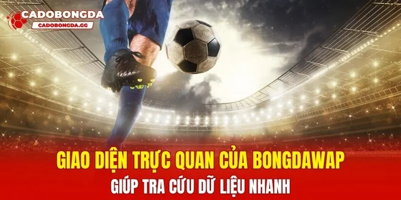 Giao diện trực quan của Bongdawap giúp tra cứu dữ liệu nhanh