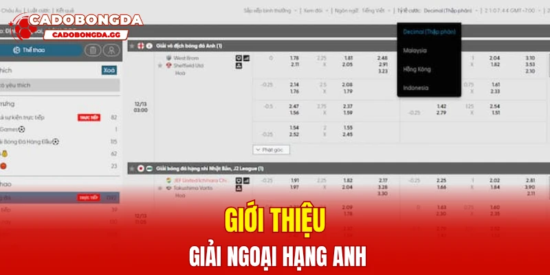 Giới thiệu giải Ngoại hạng Anh