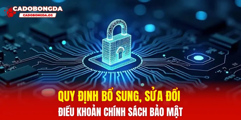 Quy định bổ sung, sửa đổi điều khoản chính sách bảo mật